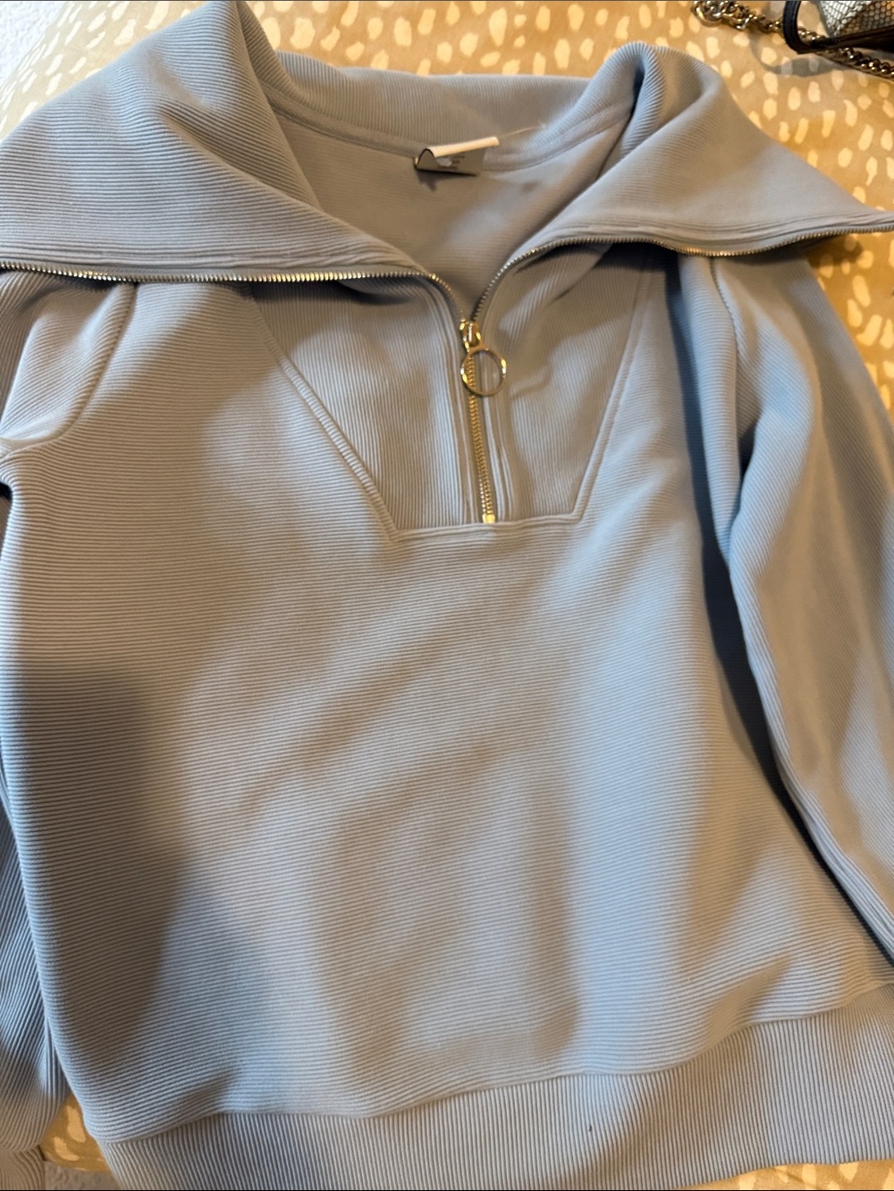 Varley Sky Blue Half-Zip Pullover Sweatshirt